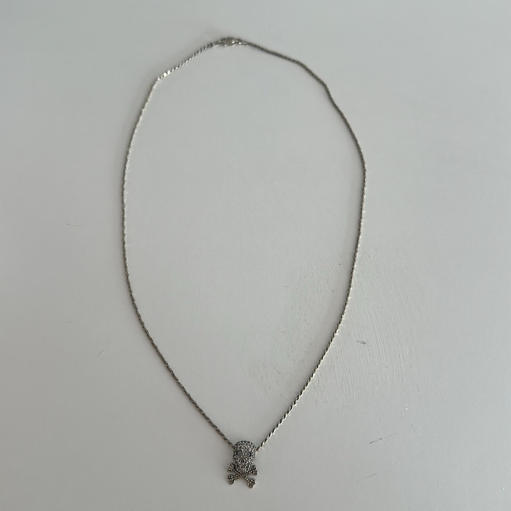 Skull necklace 925 cubic zirconia - Picture 4 of 10